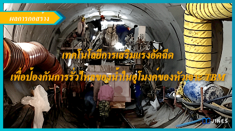 เทคโนโลยีการเสริมแรงอัดฉีดเพื่อป้องกันการรั่วไหลของน้ำในอุโมงค์ของหัวเจาะ TBM