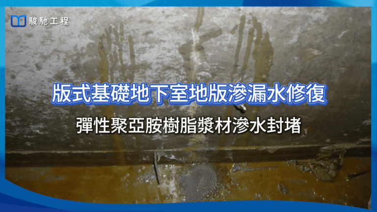 【工程案例影片】版式基礎地下室地版滲漏水修復